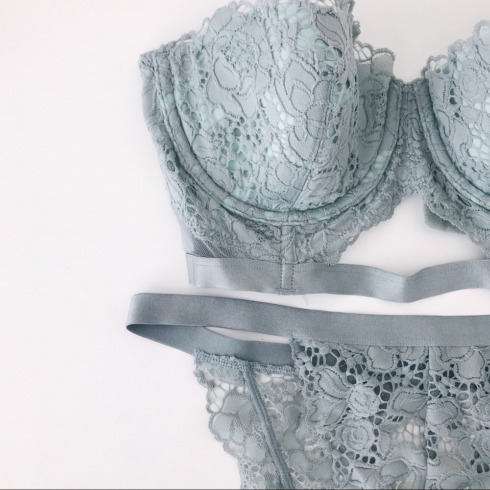 French Green Lace Bra & Panty Set